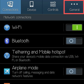fectory reset general setting