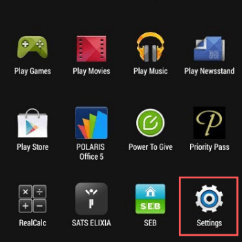 fectory reset setting